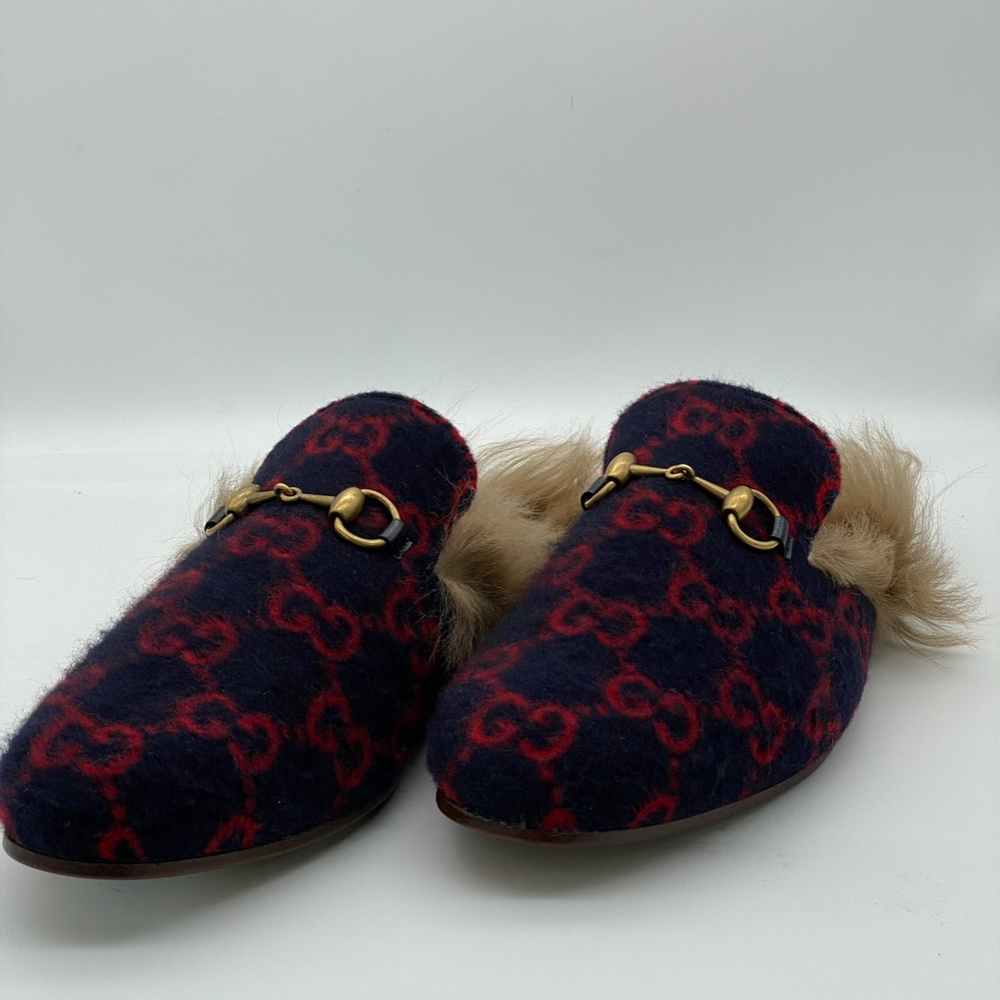 Gucci Princetown GG wool slipper Blue and red GG w - Picture 7 of 16